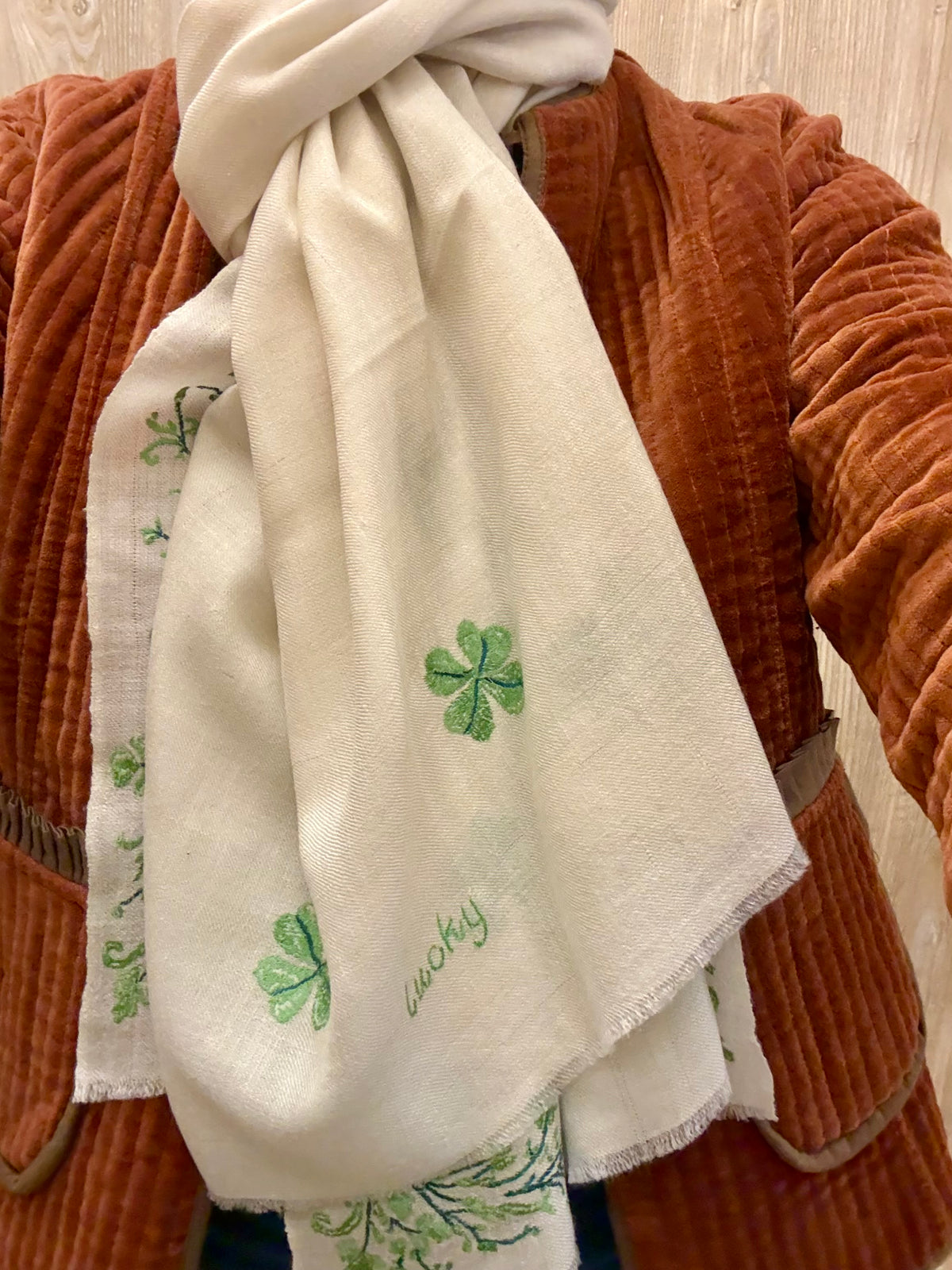 New - Cashmere Lucky Clover Scarf
