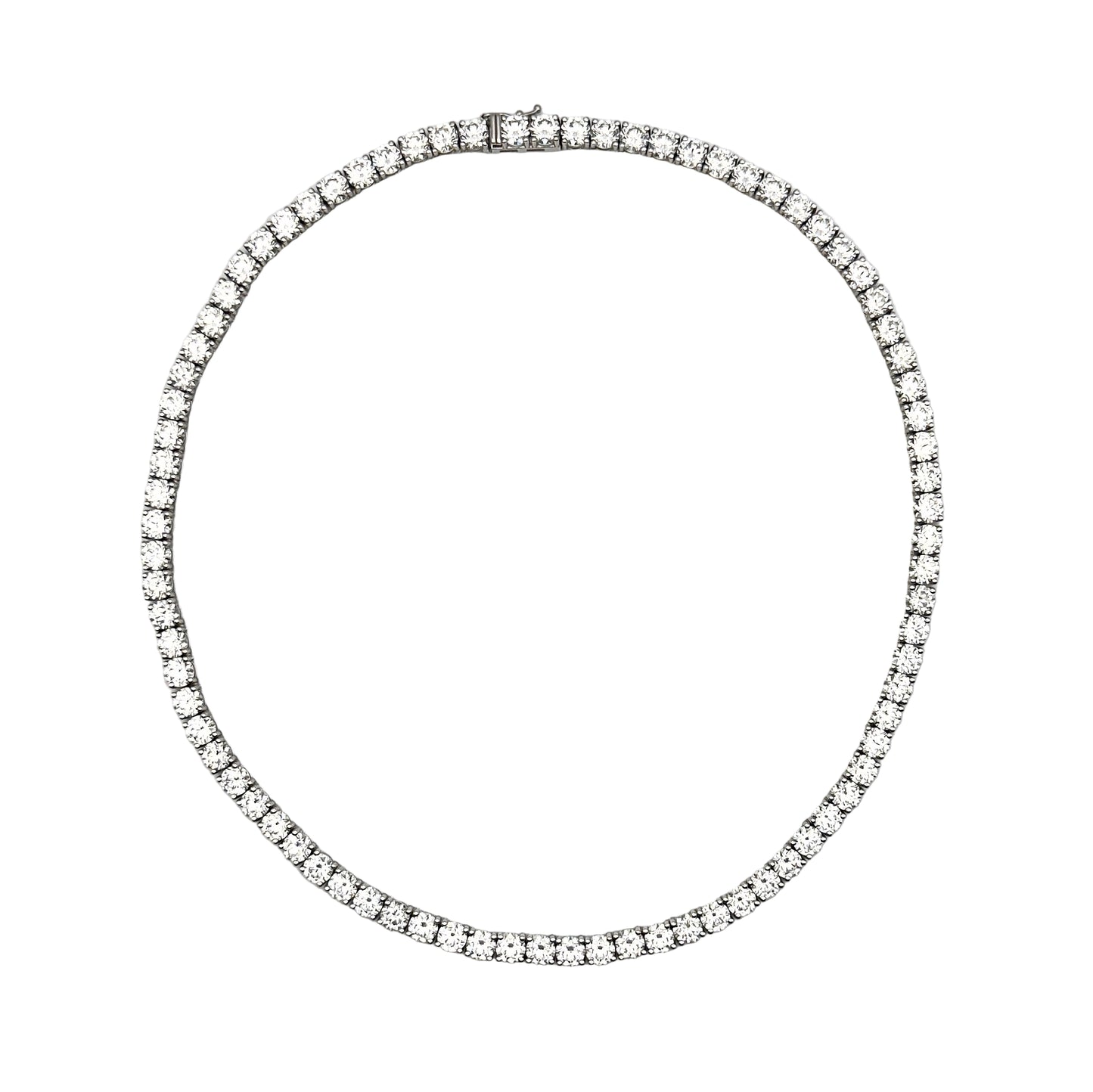 Diamond tennis bracelet on a white background
