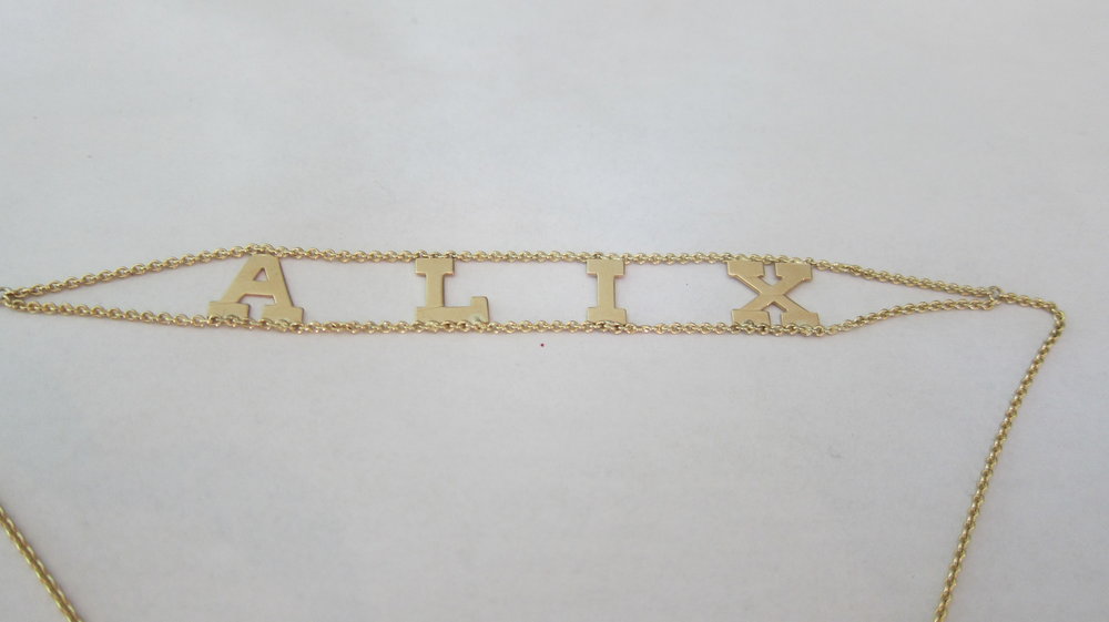 14k "Gold Caught in the Middle" Choker (Customizable)