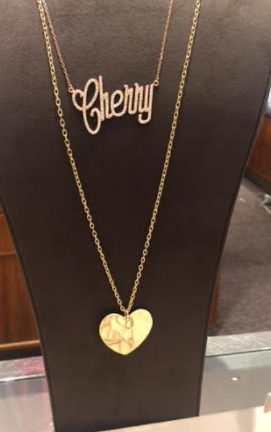 Pendant Necklace with 2 Inch Pave Diamond Words (Customizable)