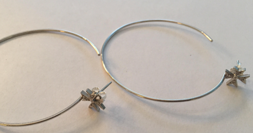 Maltese Cross Single Hoops