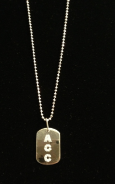 Dog Tag with Pave Diamonds (Customizable)