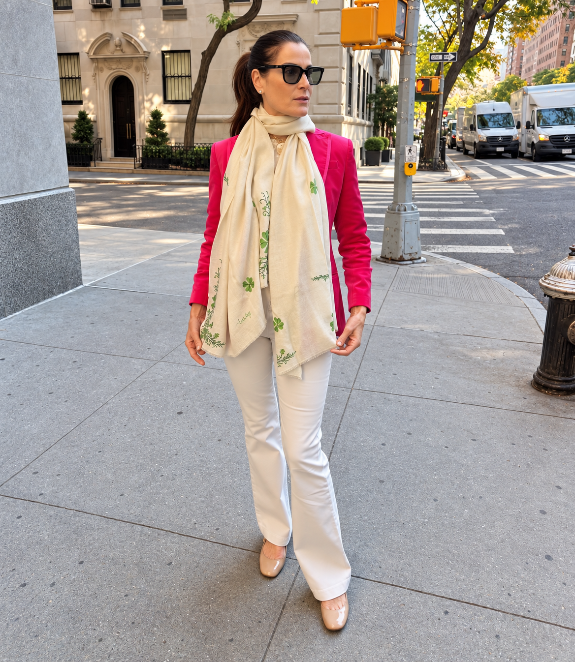 New - Cashmere Lucky Clover Scarf