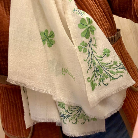 New - Cashmere Lucky Clover Scarf