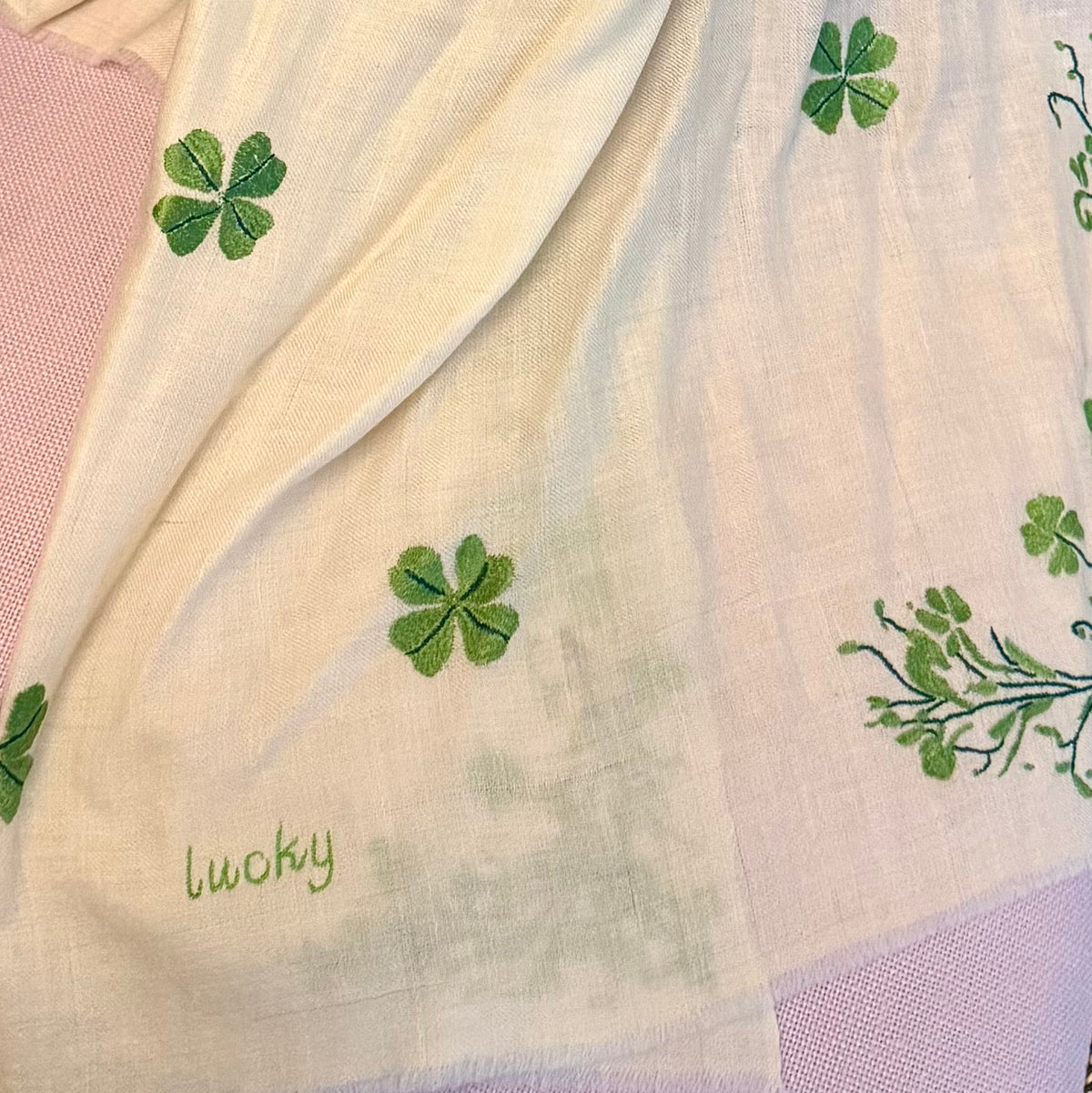 New - Cashmere Lucky Clover Scarf
