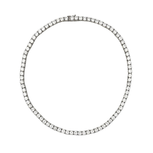 Diamond tennis bracelet on a white background