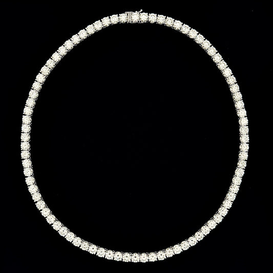 Diamond necklace on a black background