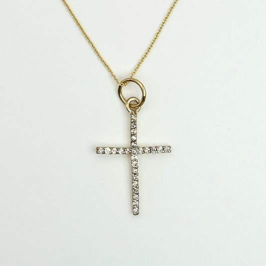 Pavé Diamond Cross Pendant