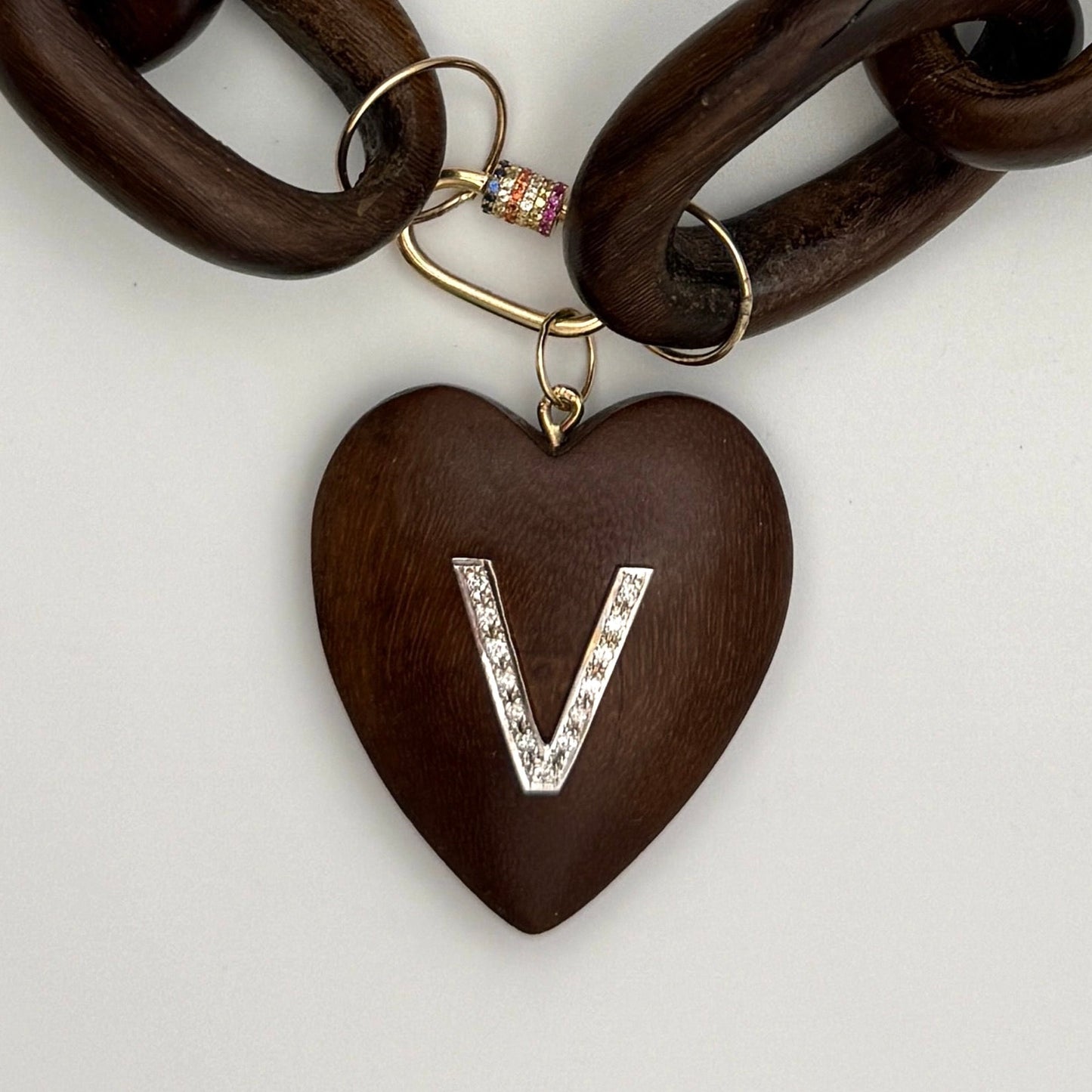 Wooden Heart Pendant