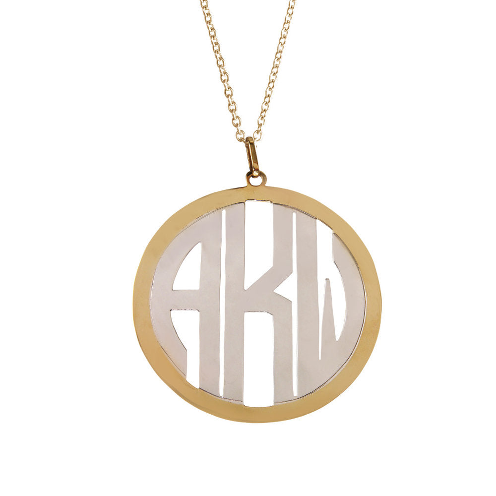 14k Multi Gold Initial Pendant (Customizable)