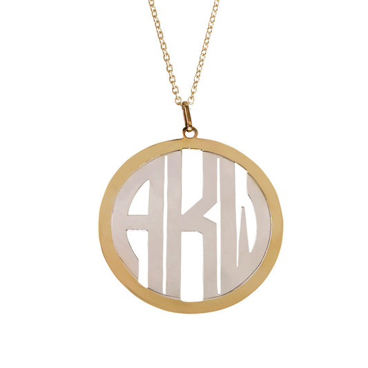 14k Multi Gold Initial Pendant (Customizable)