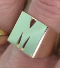 14k Yellow Gold Initial Ring (Customizable)